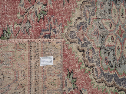 Turkish Vintage Rug, Oushak Handmade Rug, Area Eclectic Rug, Anatolia Rug, Bohemian Rug, Living Room Rug, Turkish Carpet, Rug 5x8, 12038