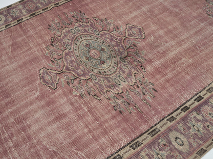 Turkey Rug, Area Vintage Rug, Turkish Handmade Rug, Oushak Faded Rug, Living Room Rug, Anatolia Rug,Bohemian Rug, Rug 6x8, Carpet Rug, 12064