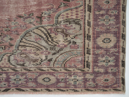 Turkey Rug, Area Vintage Rug, Turkish Handmade Rug, Oushak Faded Rug, Living Room Rug, Anatolia Rug,Bohemian Rug, Rug 6x8, Carpet Rug, 12064