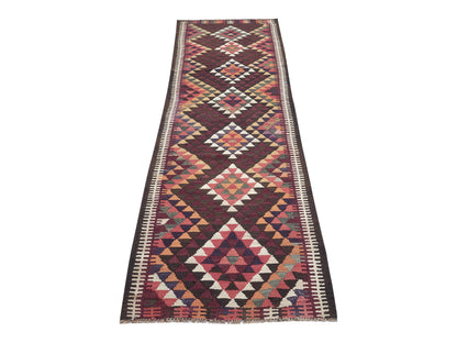 Vintage Handmade Runner Rug, Turkish Oushak Runner Rug, Bohemian Rug, Anatolia Rug, Rug Runner, Hallway Runner, Runner Rug 3x11, 11275