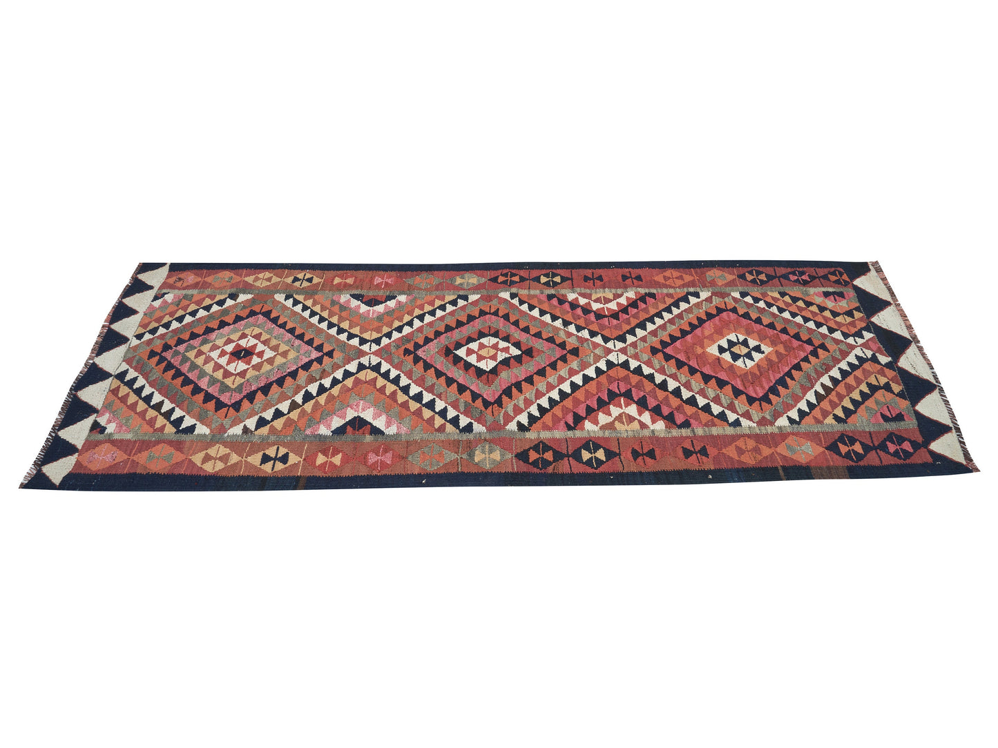 Turkish Runner, Vintage Runner, Handmade Runner Rug, Oushak Runner, Anatolia Rug, Bohemian Rug, Hallway Runner, Runner Rug 3x8, 11273