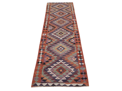 Turkish Runner, Oushak Runner, Kilim Runner Rug, Vintage Runner, Rug Runner, Handmade Runner Rug, Anatolia Rug, Runner Rug 3x11, 11372