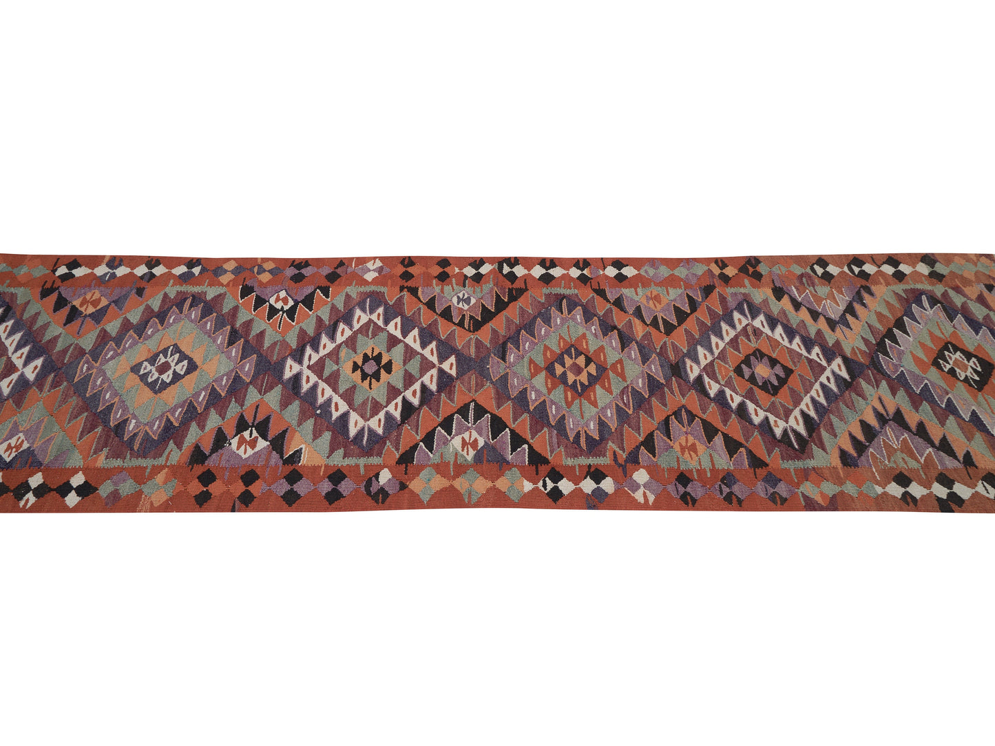 Turkish Runner, Oushak Runner, Kilim Runner Rug, Vintage Runner, Rug Runner, Handmade Runner Rug, Anatolia Rug, Runner Rug 3x11, 11372