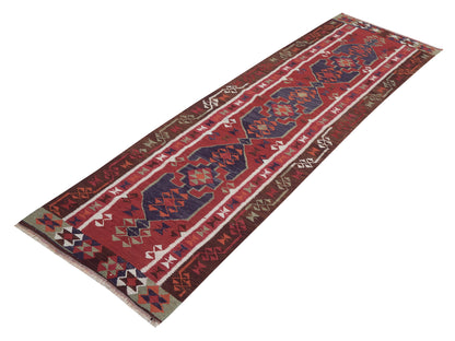 Oushak Handmade Runner Rug, Turkish Antique Runner Rug, Vintage Eclectic Runner Rug, Rug Runner 3x10, Anatolia Rug, Bohemian Rug, 11388