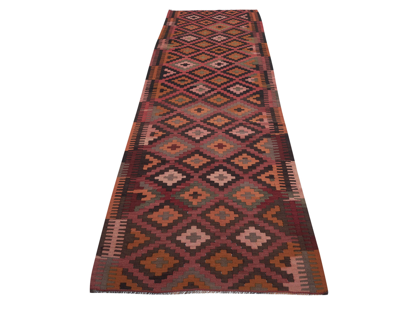 Kilim Runner Rug, Vintage Handmade Runner Rug, Entryway Rug, Kitchen Runner, Turkish Oushak Runner Rug, Rug Runner, Runner Rug 4x13, 11386