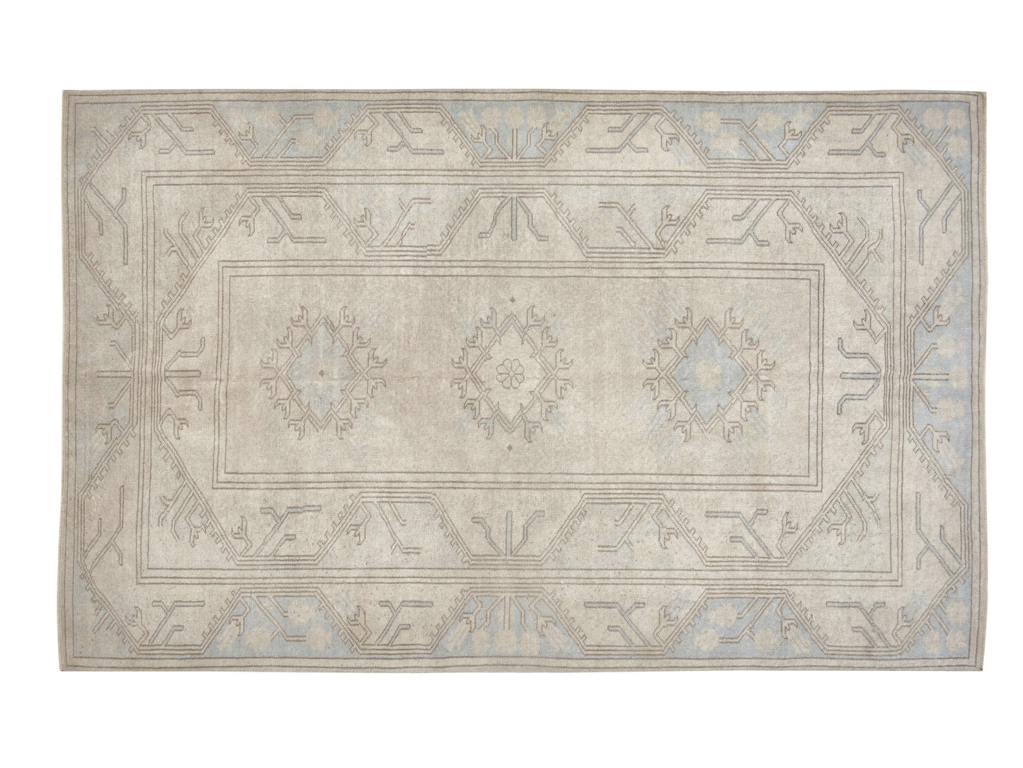 Carpet Rug, Oushak Vintage Rug, Turkish Handmade Rug, Area Unique Rug, Neutral Floor Rug, Kid Room Rug, Scandinavian Rug, Rug 5x8, 12550