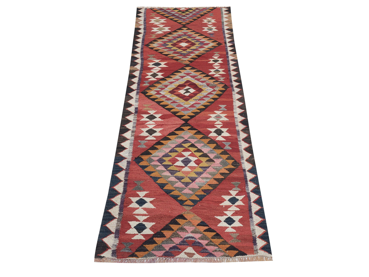 Vintage Handmade Runner Rug, Turkish Antique Runner Rug, Oushak Faded Runner Rug, Kilim Runner Rug, Rug Runner 3x9, Anatolia Rug, 11373