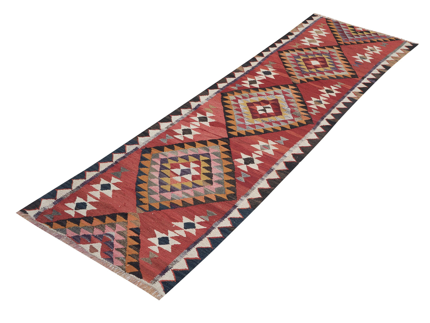 Vintage Handmade Runner Rug, Turkish Antique Runner Rug, Oushak Faded Runner Rug, Kilim Runner Rug, Rug Runner 3x9, Anatolia Rug, 11373