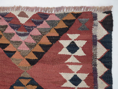 Vintage Handmade Runner Rug, Turkish Antique Runner Rug, Oushak Faded Runner Rug, Kilim Runner Rug, Rug Runner 3x9, Anatolia Rug, 11373