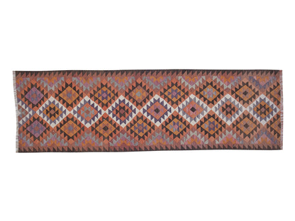 Vintage Handmade Runner Rug, Turkish Antique Runner Rug, Oushak Eclectic Runner Rug, Kitchen Runner, Kilim Runner Rug,Runner Rug 3x10, 11380