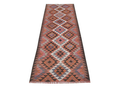 Vintage Handmade Runner Rug, Turkish Antique Runner Rug, Oushak Eclectic Runner Rug, Kitchen Runner, Kilim Runner Rug,Runner Rug 3x10, 11380