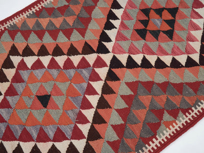 Turkish Runner, Vintage Runner, Handmade Runner Rug, Oushak Runner, Entryway Rug, Anatolia Rug, Bohemian Rug, Rug Runner 3x9, 11354