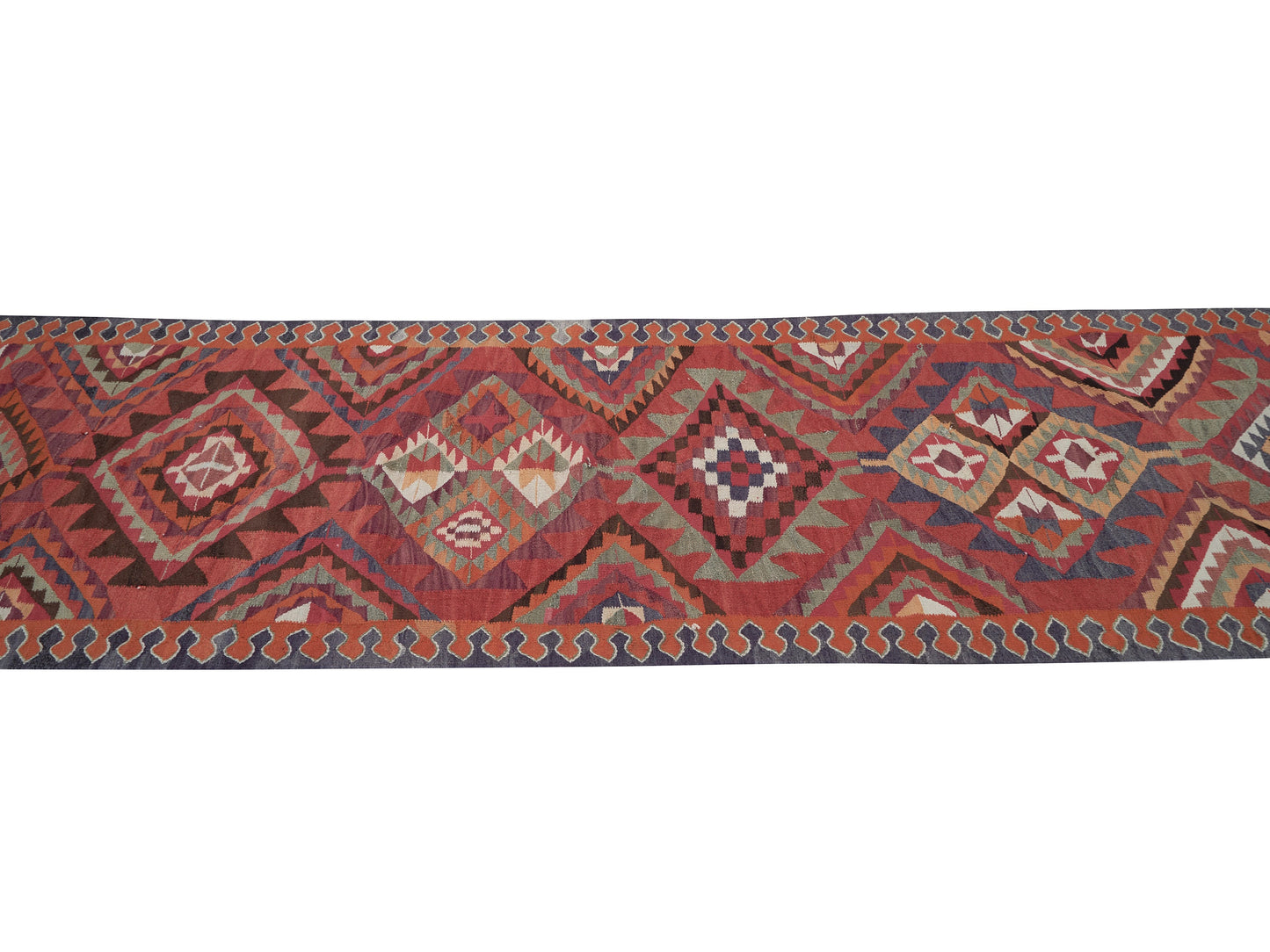 Turkish Runner, Vintage Runner, Handmade Runner Rug, Rug Runner, Oushak Runner, Kilim Runner Rug, Anatolia Rug, Runner Rug 3x11, 11396