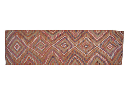 Vintage Runner, Oushak Runner, Turkish Runner, Handmade Runner Rug, Hallway Runner, Bohemian Rug, Anatolia Rug, Rug Runner 3x11, 11351