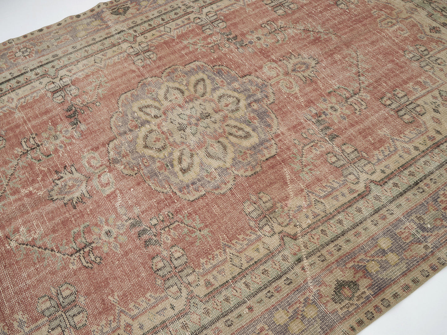 Turkish Oushak Rug, Handmade Area Rug, Vintage Antique Rug, Neutral Floor Rug, Living Room Rug, Carpet Rug, Rug 6x9, Turkish Carpet, 12111