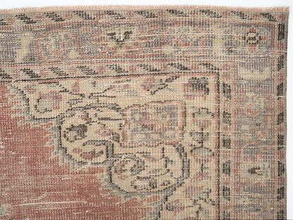 Handmade Area Rug, Turkish Vintage Oushak Rug, Anatolia Rug, Office Rug, Bohemian Rug, Neutral Floor Rug, Vintage Carpet, Rug 6x9, 12044