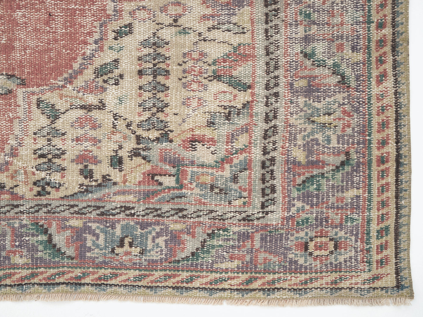 Area Vintage Rug, Oushak Handmade Rug, Turkish Eclectic Rug, Neutral Faded Rug, Living Room Rug, Anatolia Rug, Turkey Rug, Rug 5x9, 12049