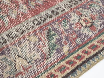 Area Vintage Rug, Oushak Handmade Rug, Turkish Eclectic Rug, Neutral Faded Rug, Living Room Rug, Anatolia Rug, Turkey Rug, Rug 5x9, 12049