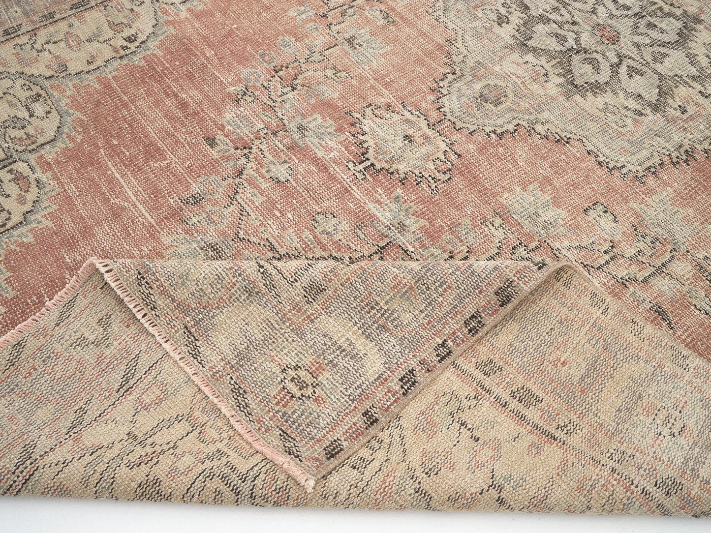 Handmade Area Rug, Turkish Vintage Oushak Rug, Anatolia Rug, Office Rug, Bohemian Rug, Neutral Floor Rug, Vintage Carpet, Rug 6x9, 12044