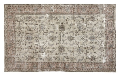 5x8 Turkish Oushak Vintage Rug, Handmade Area Carpet rug, Bedroom rug, Bohemian rug, Floor rug, Living room rug, Anatolia rug, 8762