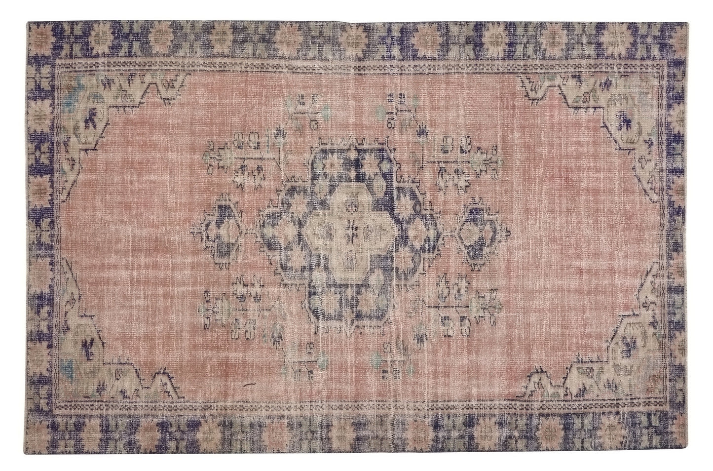 Faded Turkish rug, Area Oushak rug 5x8, Vintage rug Muted , Floral rug, Unique rug, Handmade, Living room, Bedroom rug,Made in Turkey, 10278