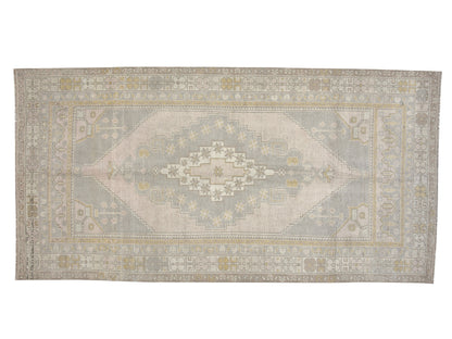 Vintage Area Rug, Turkish Handmade Rug, Oushak Antique Rug, Neutral Muted Rug, Living Room Rug, Turkey Rug, Vintage Carpet, Rug 5x9, 11544