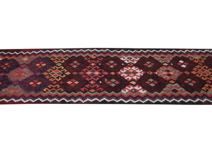 Handmade Antique Runner Rug, Turkish Vintage Runner Rug, Oushak Eclectic Runner Rug, Rug Runner 3x11, Anatolia Rug, Kitchen Runner, 11341