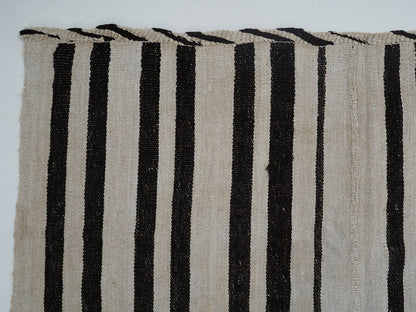 Bedroom Rug, Kilim Rug 6x8, Turkish Vintage Kilim Rug, Handmade Striped Kilim Rug, White Hemp Rug, Scandinavian Rug, Rug Kilim, 12825