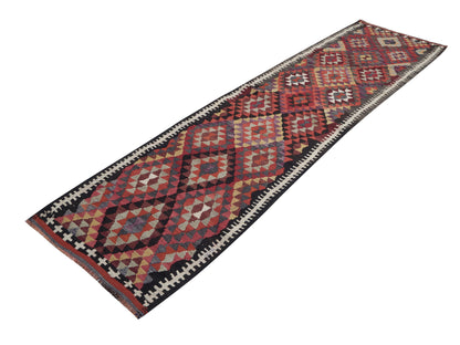 Handmade Runner Rug, Oushak Runner, Vintage Runner, Turkish Runner, Kitchen Runner, Runner Rug 3x11, Anatolia Rug, Kilim Runner Rug, 11375