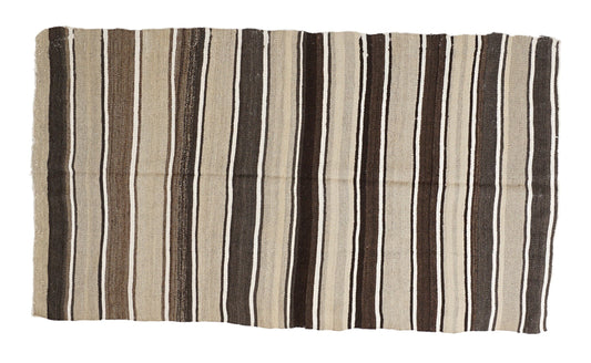 Rug Kilim 4x8, Turkish Handmade Kilim Rug, Vintage Striped Kilim Rug, Area Antique Kilim Rug, Living Room Rug, Scandinavian Rug, 12828