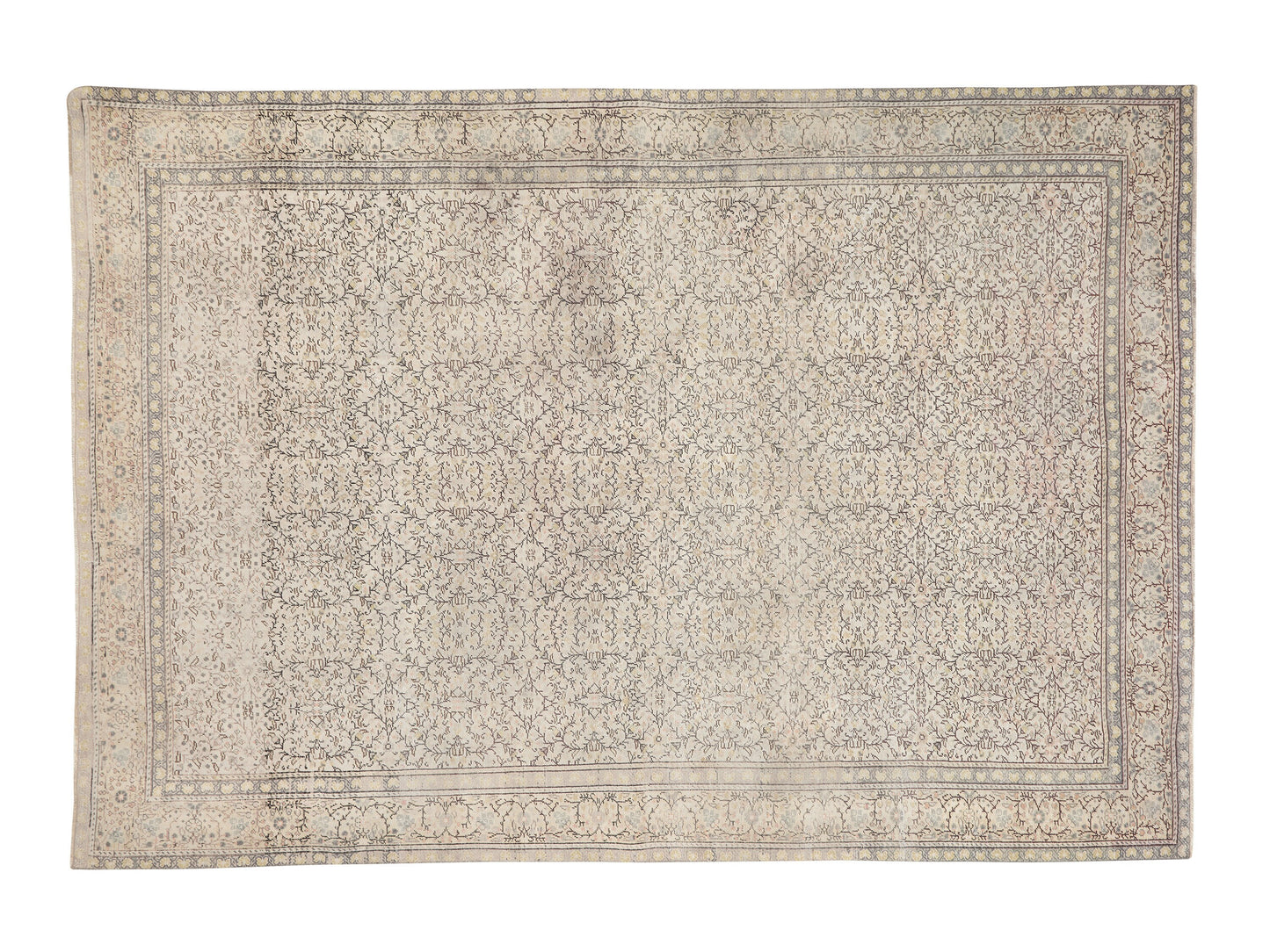 Turkish Oushak Vintage Rug, Handmade Area Antique Rug, Neutral Floor Rug, Scandinavian Rug, Bedroom Rug, Turkey Rug, Rug 6x9, 10542