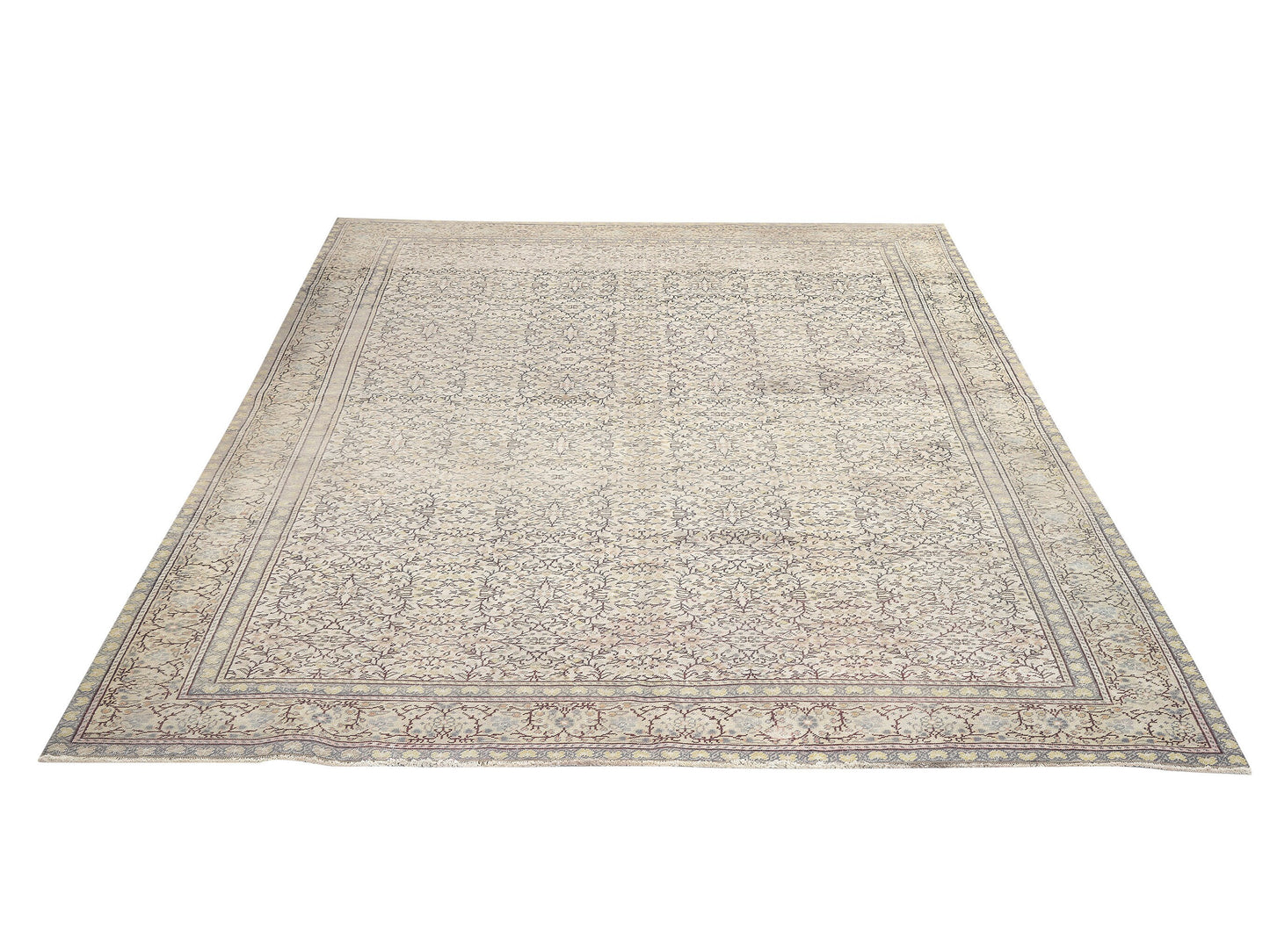 Turkish Oushak Vintage Rug, Handmade Area Antique Rug, Neutral Floor Rug, Scandinavian Rug, Bedroom Rug, Turkey Rug, Rug 6x9, 10542