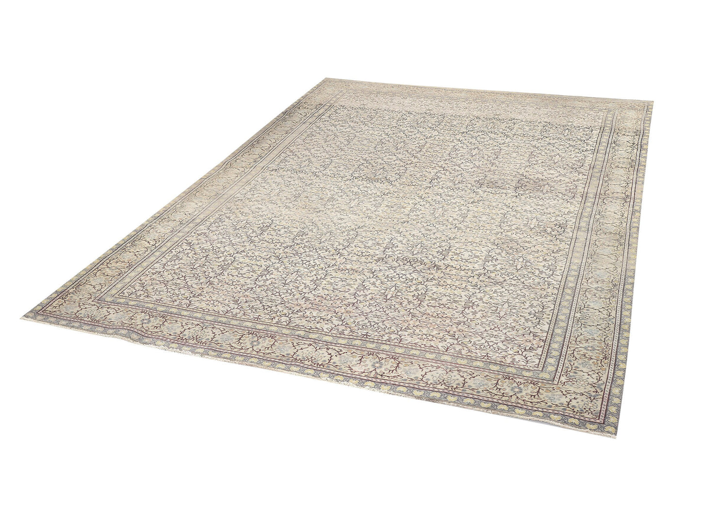 Turkish Oushak Vintage Rug, Handmade Area Antique Rug, Neutral Floor Rug, Scandinavian Rug, Bedroom Rug, Turkey Rug, Rug 6x9, 10542