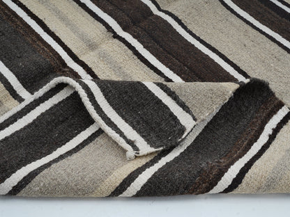 Rug Kilim 4x8, Turkish Handmade Kilim Rug, Vintage Striped Kilim Rug, Area Antique Kilim Rug, Living Room Rug, Scandinavian Rug, 12828