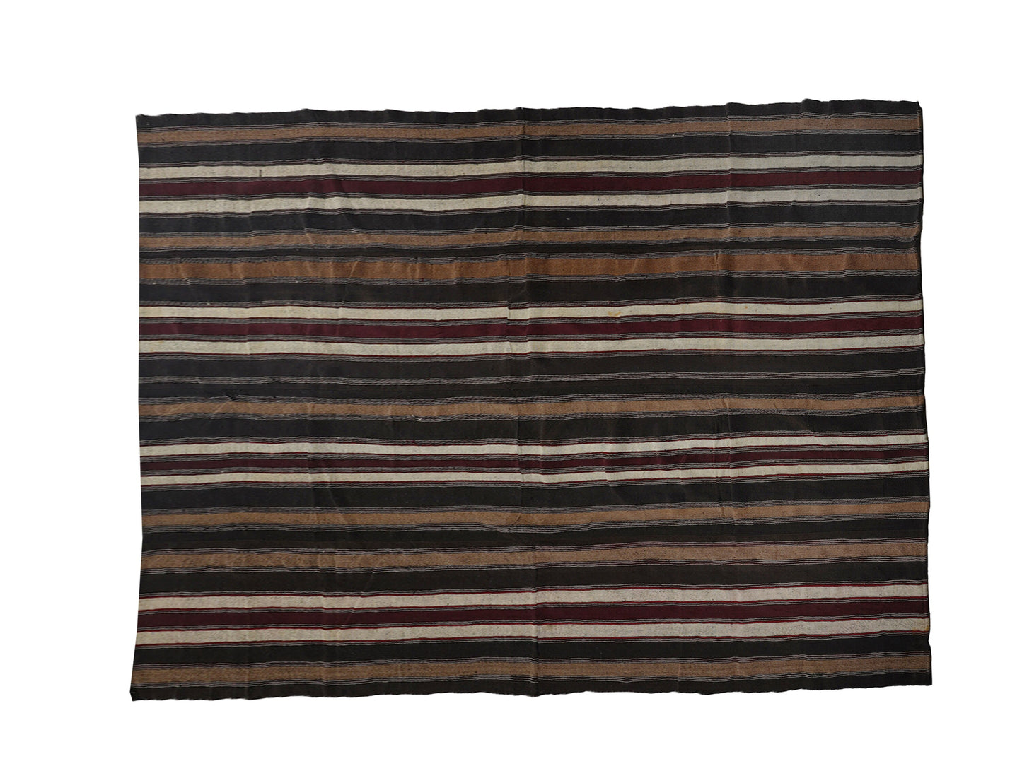 Vintage Handmade Kilim Rug, Turkish Striped Kilim Rug, Area Kilim Rug, Large Rug, Living Room Rug, Oversize Kilim Rug, Kilim Rug 9x13, 12841