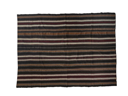 Vintage Handmade Kilim Rug, Turkish Striped Kilim Rug, Area Kilim Rug, Large Rug, Living Room Rug, Oversize Kilim Rug, Kilim Rug 9x13, 12841