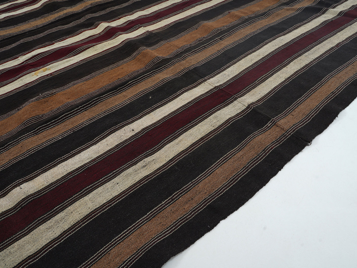 Vintage Handmade Kilim Rug, Turkish Striped Kilim Rug, Area Kilim Rug, Large Rug, Living Room Rug, Oversize Kilim Rug, Kilim Rug 9x13, 12841