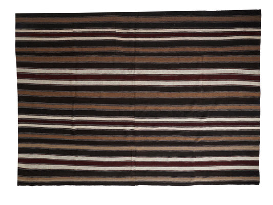 Area Striped Kilim Rug, Turkish Vintage Kilim Rug, Handmade Kilim Rug, Large Rug, Living Room Rug, Oversize Kilim Rug, Kilim Rug 9x13, 12849