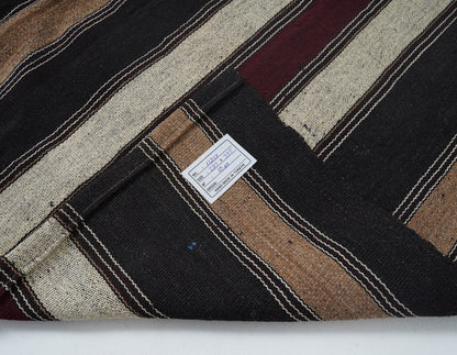 Turkish Striped Kilim Rug, Vintage Handmade Kilim Rug, Area Antique Kilim Rug, Bedroom Rug, Large Rug, Oversize Rug, Kilim Rug 9x12, 12851