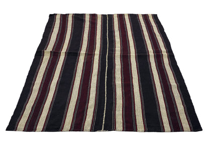 Rug Kilim 5x8, Turkish Handmade Kilim Rug, Vintage Antique Kilim Rug, Living Room Rug, Area Striped Kilim Rug, Goat Hair Rug, 12808