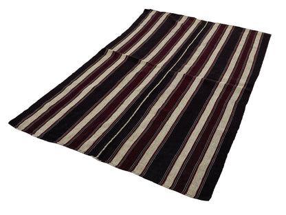 Rug Kilim 5x8, Turkish Handmade Kilim Rug, Vintage Antique Kilim Rug, Living Room Rug, Area Striped Kilim Rug, Goat Hair Rug, 12808