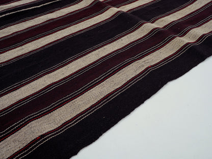 Rug Kilim 5x8, Turkish Handmade Kilim Rug, Vintage Antique Kilim Rug, Living Room Rug, Area Striped Kilim Rug, Goat Hair Rug, 12808