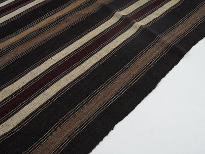 Turkish Vintage Kilim Rug, Handmade Antique Kilim Rug, Area Striped Kilim Rug, Large Rug, Goat Hair Rug, Oversize Rug, Kilim Rug 9x13, 12804