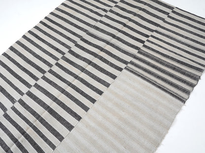 Vintage Area Kilim Rug, Turkish Striped Kilim Rug, Handmade Unique Kilim Rug, Neutral Muted Rug, Kid Room Rug, Kilim Rug 6x8, 12920