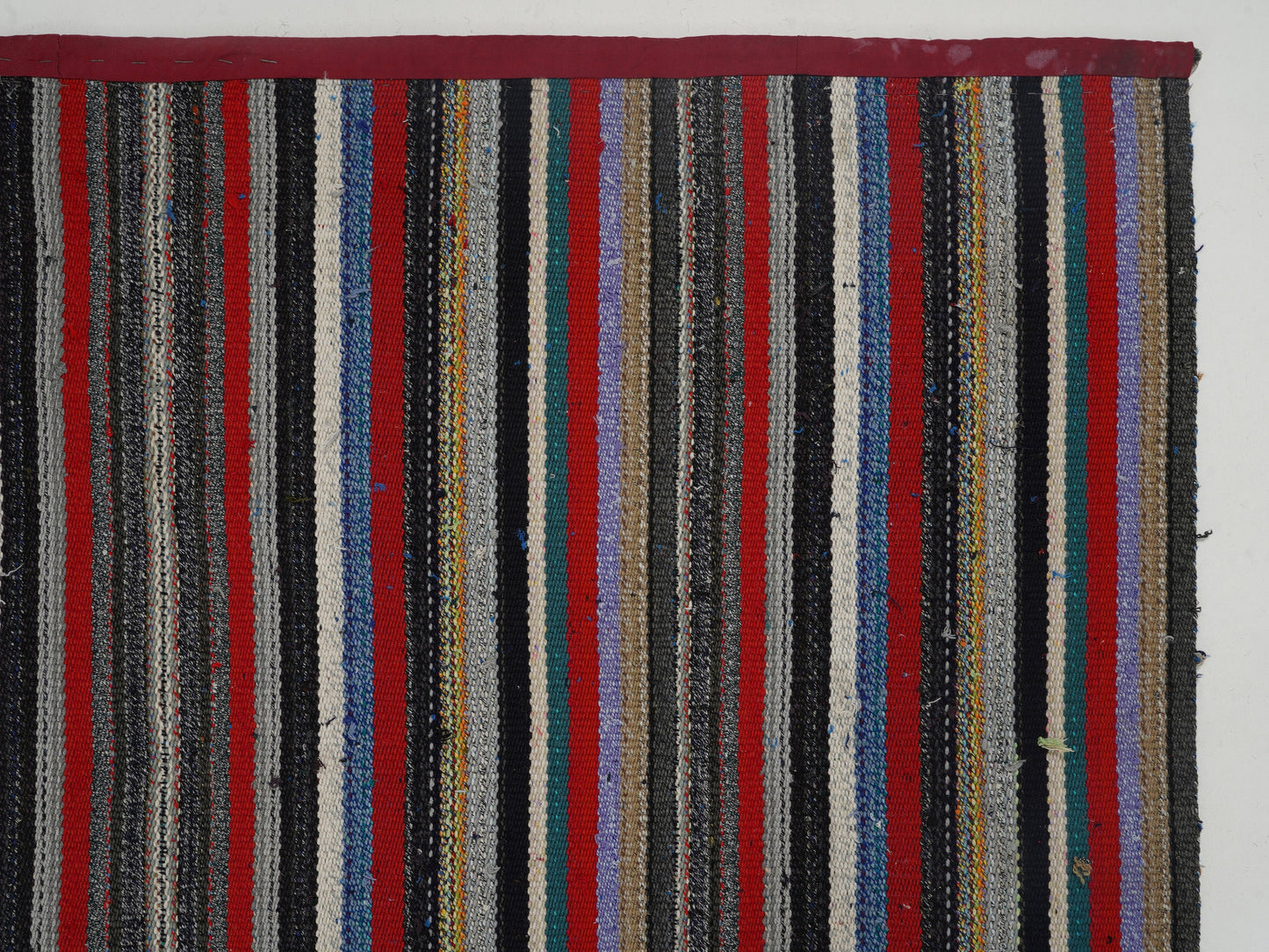 Vintage Handmade Kilim Rug, Turkish Eclectic Kilim Rug, Area Striped Kilim Rug, Living Room Rug, Bohemian Rug, Kilim Rug 7x9, 12775