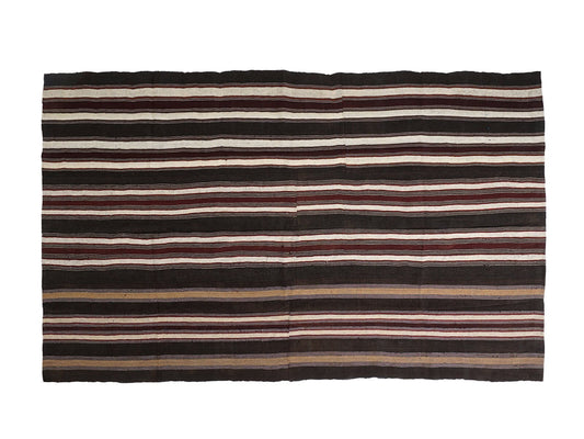 Vintage Antique Kilim Rug, Turkish Striped Kilim Rug, Handmade Area Kilim Rug, Farmhouse Decor, Living Room Rug, Kilim Rug 7x11, 12798