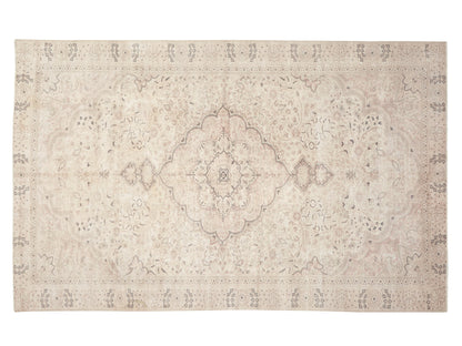 Turkish Oushak Vintage Rug, Handmade Area Antique Rug, Scandinavian Rug, Neutral Faded Rug, Living Room Rug, Turkish Carpet, Rug 6x10, 9480