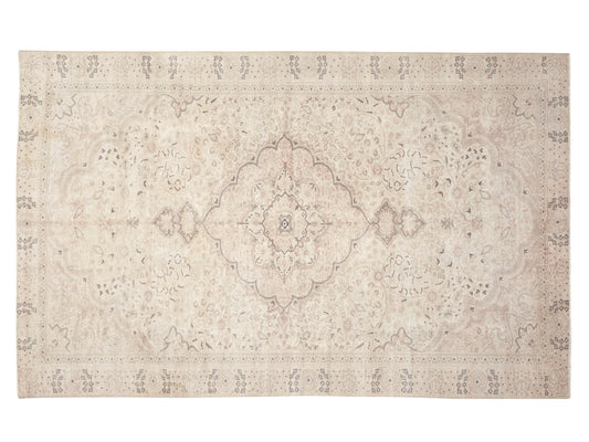 Turkish Oushak Vintage Rug, Handmade Area Antique Rug, Scandinavian Rug, Neutral Faded Rug, Living Room Rug, Turkish Carpet, Rug 6x10, 9480