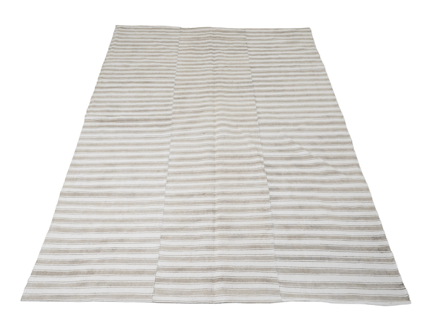 Turkish Striped Kilim Rug, Handmade Flat Weave Kilim Rug, Area Unique Kilim Rug, Neutral Rug, Bedroom Rug, White Rug, Kilim Rug 6x10, 12890