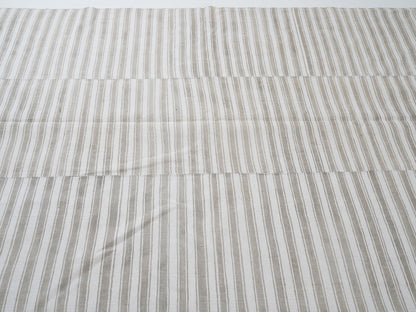 Turkish Striped Kilim Rug, Handmade Flat Weave Kilim Rug, Area Unique Kilim Rug, Neutral Rug, Bedroom Rug, White Rug, Kilim Rug 6x10, 12890